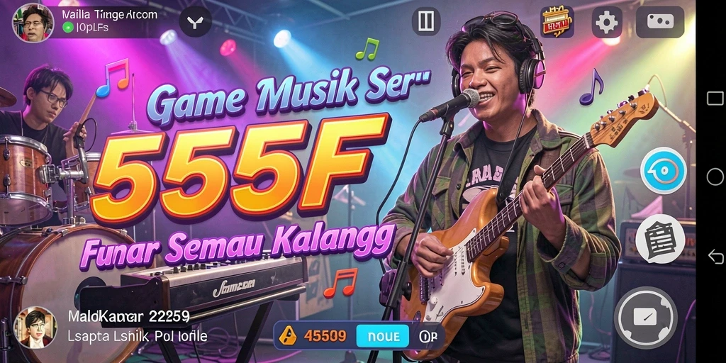 Tampilan gameplay 555F yang seru dan interaktif.