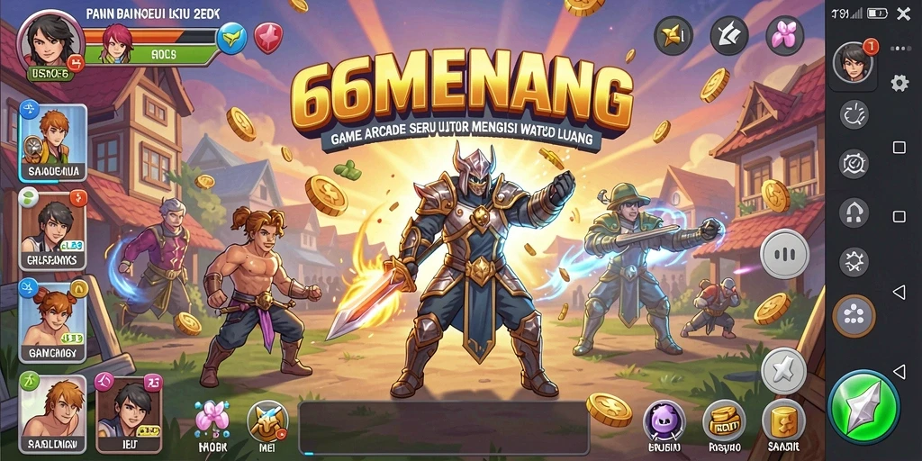 Tampilan gameplay seru 66MENANG dengan berbagai tantangan menantang.