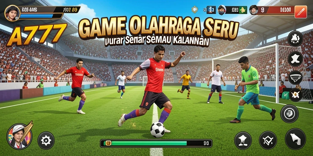 Tampilan menarik A7777 menampilkan aksi olahraga yang mendebarkan.