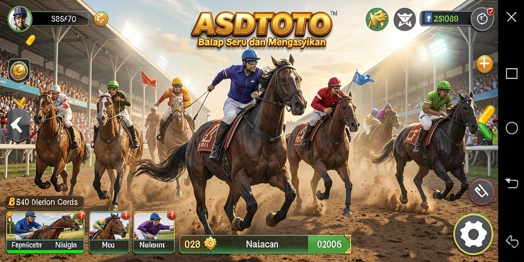 Gameplay ASDTOTO yang mendebarkan dengan mobil balap cepat.