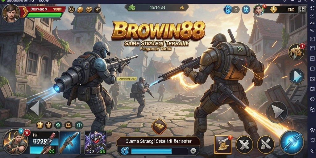 Tampilan gameplay BROWIN88 yang menegangkan dan strategis.