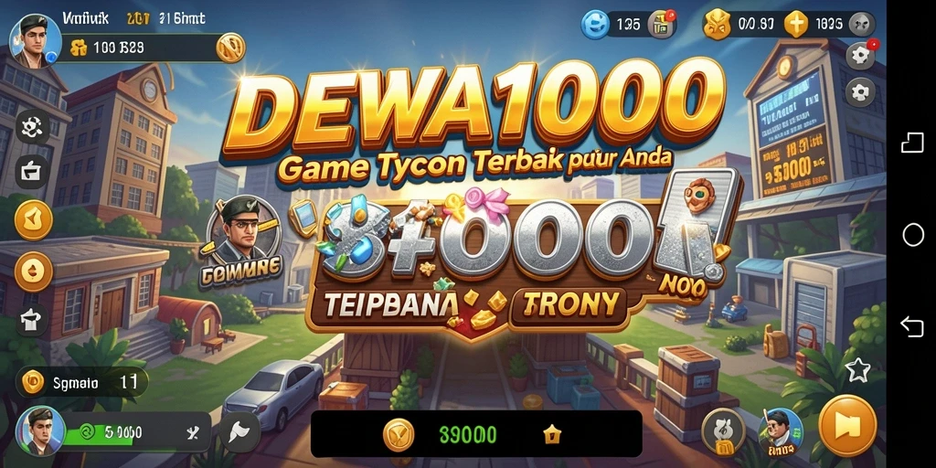 Gameplay DEWA1000 yang menantang dan seru dalam pengelolaan bisnis.