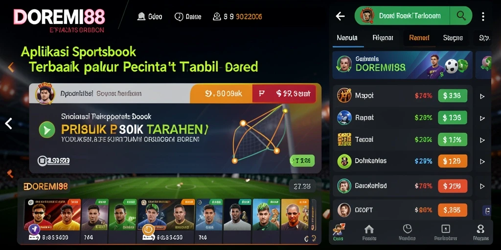 Screenshot DOREMI88 menampilkan fitur taruhan olahraga yang menarik.