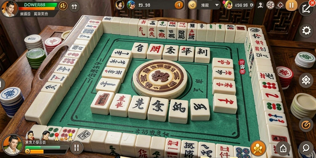 Screenshot gameplay DOWER88 menampilkan aksi menarik dari permainan Mahjong.