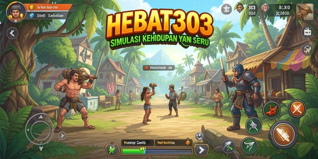 Tampilan gameplay HEBAT303 yang menarik dengan interaksi karakter.