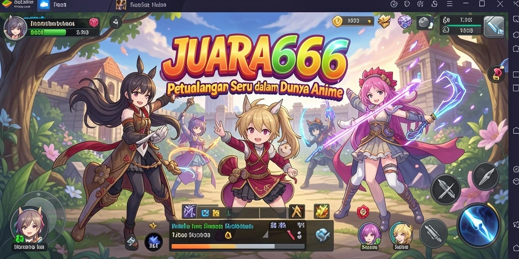 Screenshot menunjukkan aksi pertempuran seru dari JUARA666.