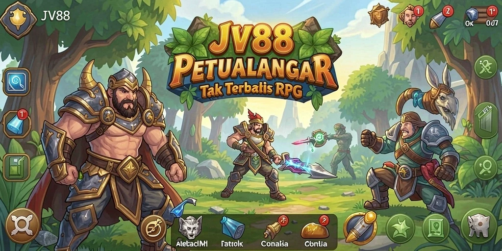 Tampilan visual gameplay RPG yang memikat di JV88.