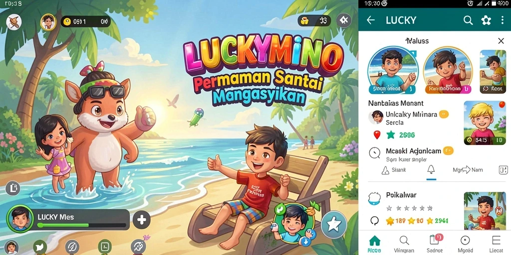 Tampilan gameplay <strong>LUCKYMINO</strong> yang seru dan menarik.