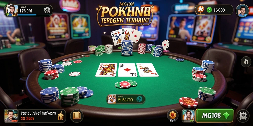 Tangkapan layar MG108 memperlihatkan permainan poker yang mendebarkan dan interaktif.