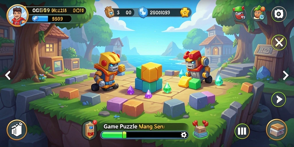 Tampilan gameplay OCE69 yang menampilkan tantangan puzzle menarik.