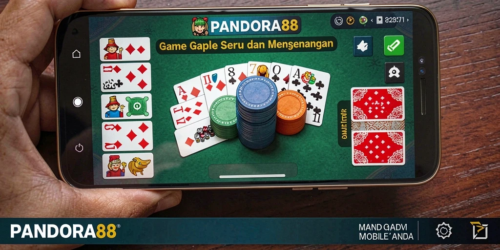 Tampilan gameplay Gaple yang seru di PANDORA88.
