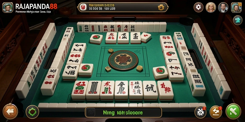 Tampilan gameplay seru dari RAJAPANDA88 yang menantang para pemain Mahjong.