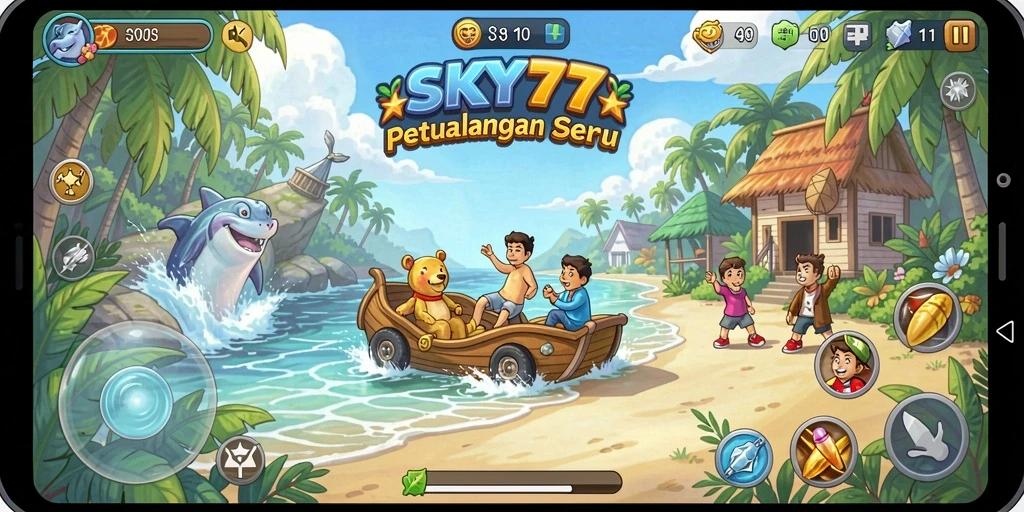 Tangkapan layar dari gameplay SKY77 yang seru dan penuh warna.