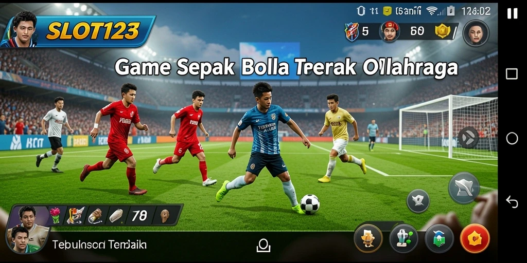 Gameplay SLOT123 yang menarik dengan aksi sepak bola seru.