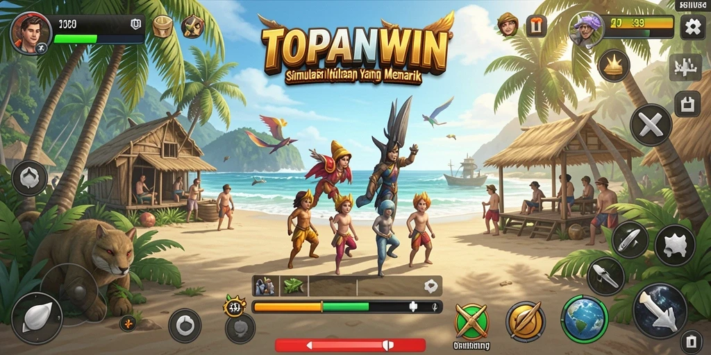 Tampilan gameplay simulasi yang memukau dan interaktif di TOPANWIN.